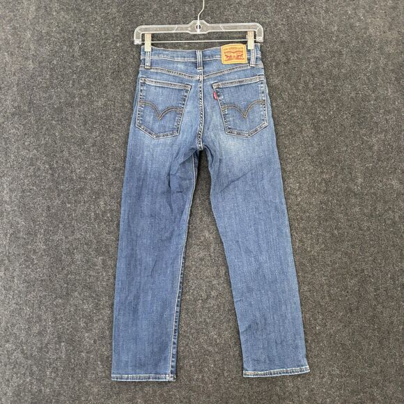 Levis Jeans Women's 26 Blue Wedgie Straight Button Fly High Rise Denim Pants - Picture 4 of 14